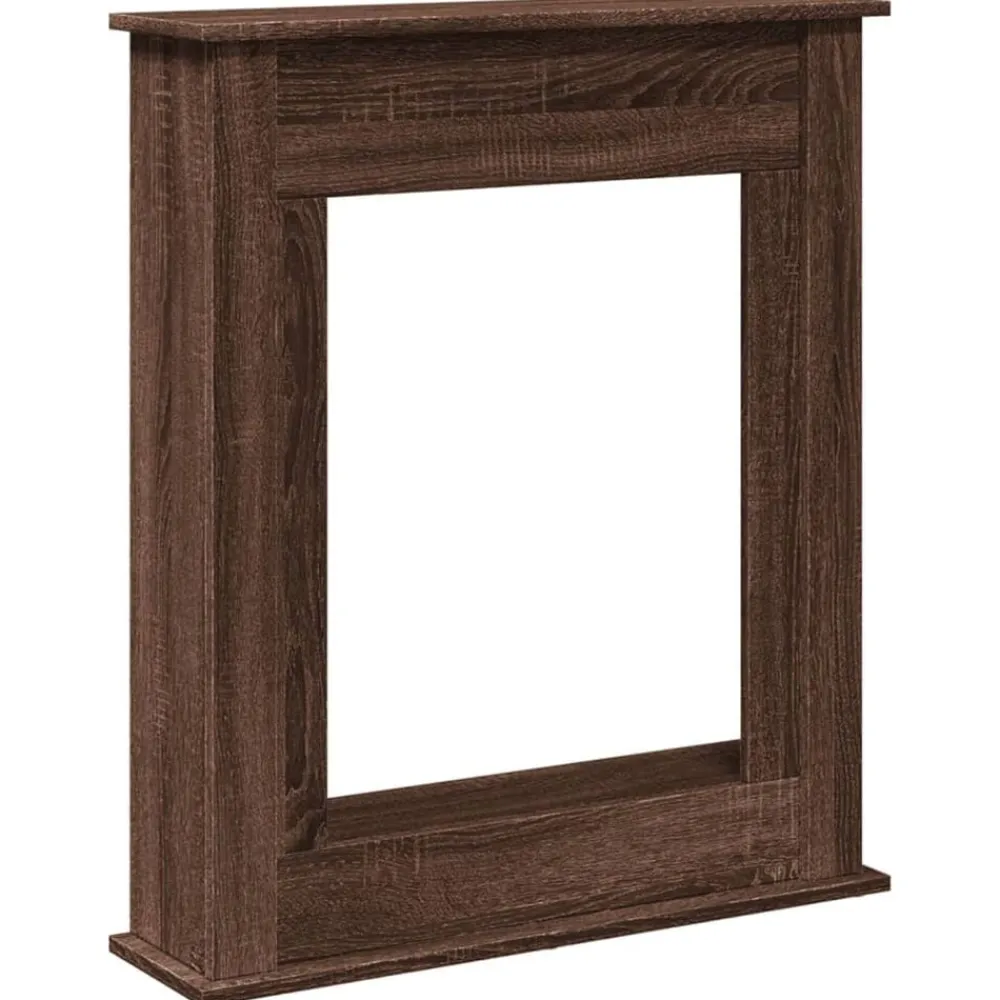 vidaXL Cadre de cheminée chêne marron 75x20x87,5 cm bois d'ingénierie