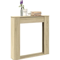 vidaXL Cadre de cheminée chêne sonoma 100x20x100 cm bois d'ingénierie