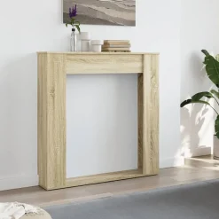 vidaXL Cadre de cheminée chêne sonoma 100x20x100 cm bois d'ingénierie