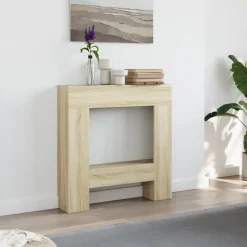 vidaXL Cadre de cheminée chêne sonoma 81x18x82 cm bois d'ingénierie