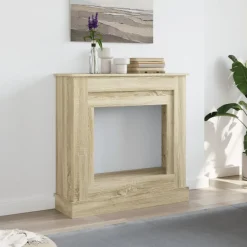vidaXL Cadre de cheminée chêne sonoma 90x30x90 cm bois d'ingénierie