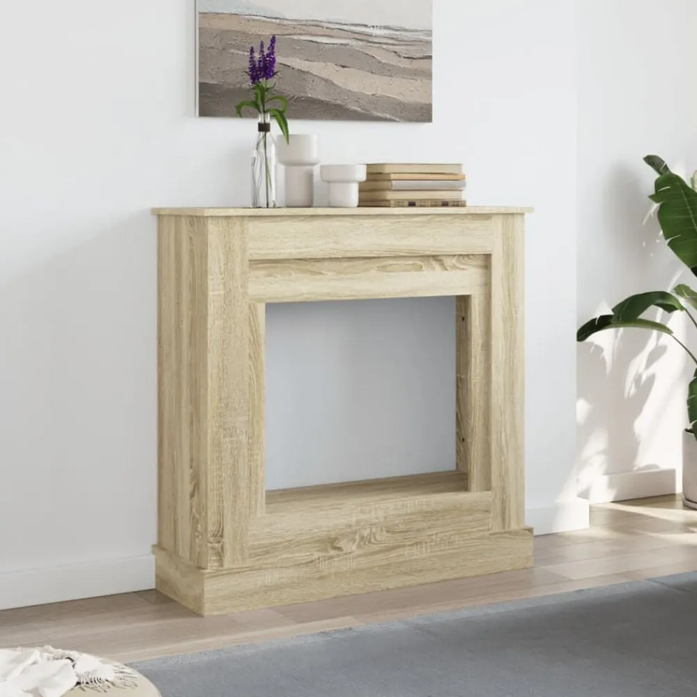 vidaXL Cadre de cheminée chêne sonoma 90x30x90 cm bois d'ingénierie