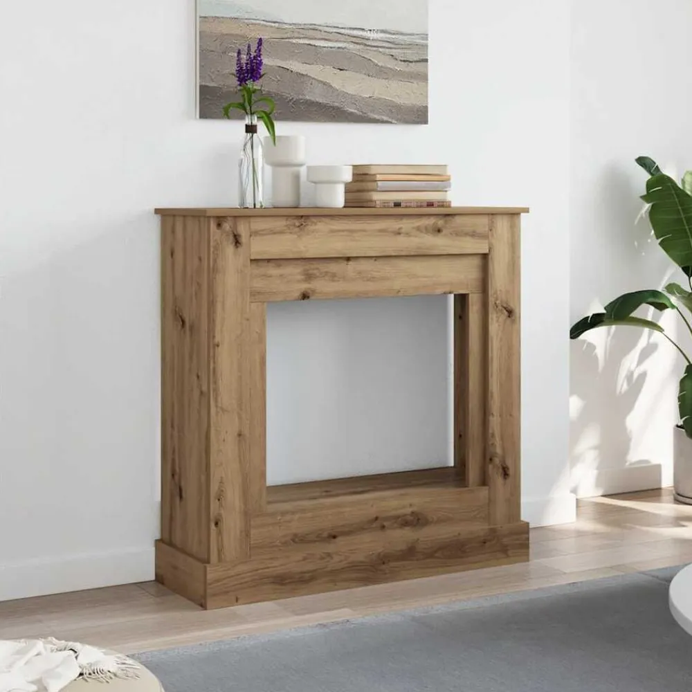 Accessoires Pour Cheminées & Poêles À Bois-vidaXL Cadre de cheminée chêne artisanal 90x30x90 cm bois ingénierie chêne artisanal