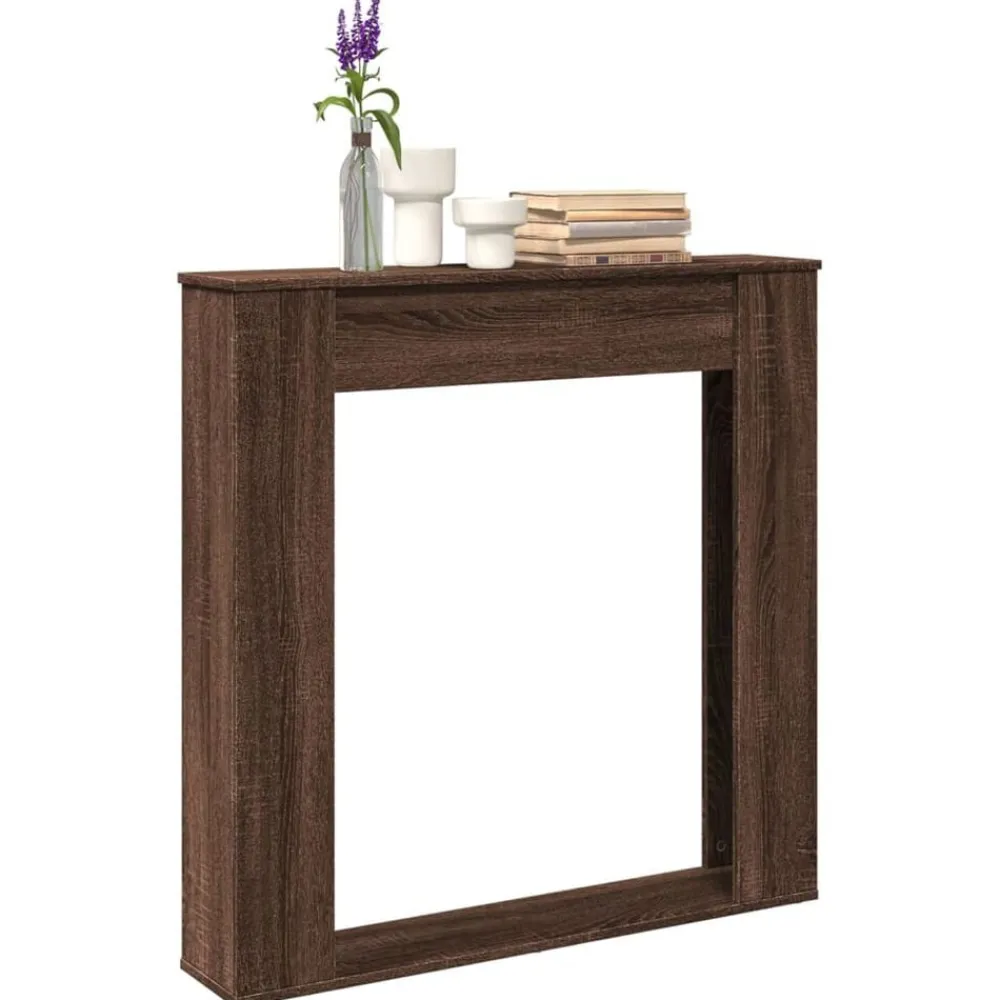 Accessoires Pour Cheminées & Poêles À Bois-vidaXL Cadre de cheminée chêne marron 100x20x100 cm bois d'ingénierie Chêne marron