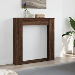 Accessoires Pour Cheminées & Poêles À Bois-vidaXL Cadre de cheminée chêne marron 100x20x100 cm bois d'ingénierie Chêne marron