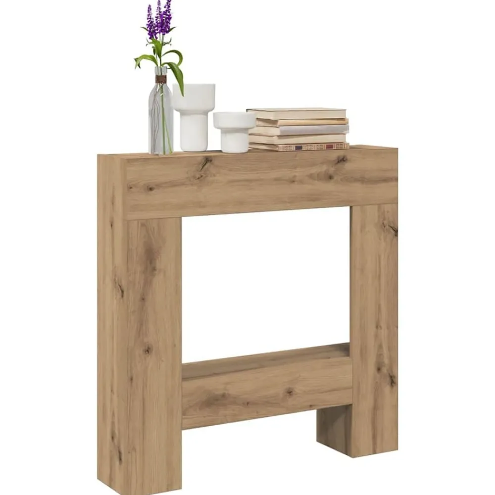 Accessoires Pour Cheminées & Poêles À Bois-vidaXL Cadre de cheminée chêne artisanal 81x18x82 cm bois ingénierie chêne artisanal