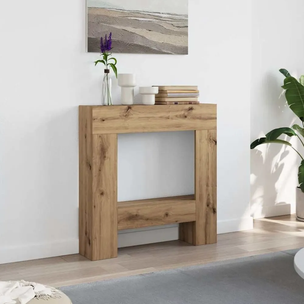 Accessoires Pour Cheminées & Poêles À Bois-vidaXL Cadre de cheminée chêne artisanal 81x18x82 cm bois ingénierie chêne artisanal