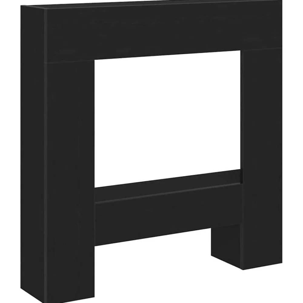 Accessoires Pour Cheminées & Poêles À Bois-vidaXL Cadre de cheminée chêne noir 81x18x82 cm bois d'ingénierie Chêne noir