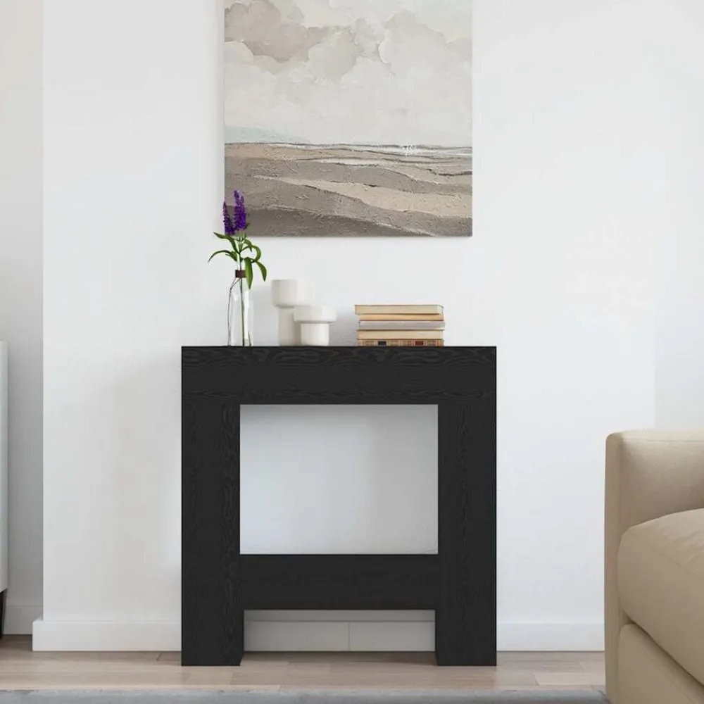 Accessoires Pour Cheminées & Poêles À Bois-vidaXL Cadre de cheminée chêne noir 81x18x82 cm bois d'ingénierie Chêne noir