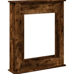 Accessoires Pour Cheminées & Poêles À Bois-vidaXL Cadre de cheminée chêne fumé 75x20x87,5 cm bois d'ingénierie Chêne fumé