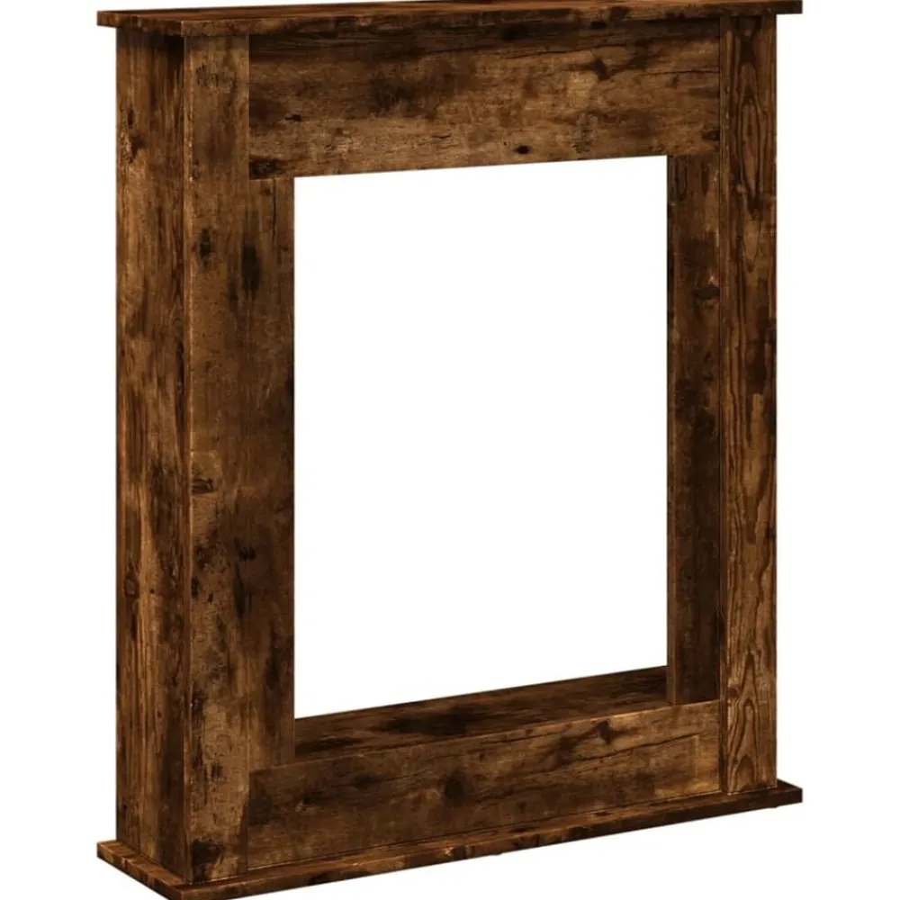 Accessoires Pour Cheminées & Poêles À Bois-vidaXL Cadre de cheminée chêne fumé 75x20x87,5 cm bois d'ingénierie Chêne fumé