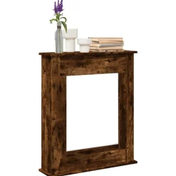 Accessoires Pour Cheminées & Poêles À Bois-vidaXL Cadre de cheminée chêne fumé 75x20x87,5 cm bois d'ingénierie Ch&ecirc;ne fumé