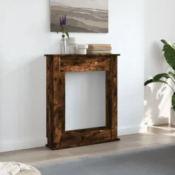 Accessoires Pour Cheminées & Poêles À Bois-vidaXL Cadre de cheminée chêne fumé 75x20x87,5 cm bois d'ingénierie Chêne fumé