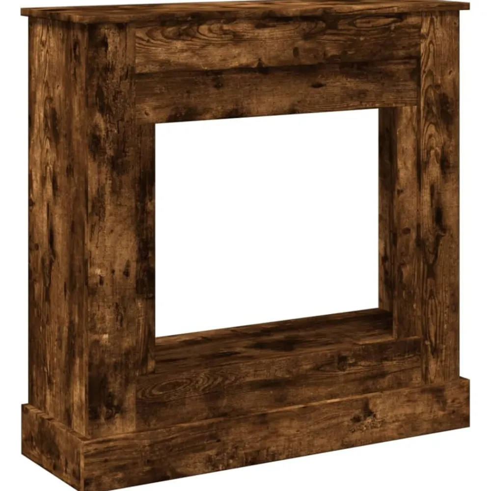 Accessoires Pour Cheminées & Poêles À Bois-vidaXL Cadre de cheminée chêne fumé 90x30x90 cm bois d'ingénierie Chêne fumé