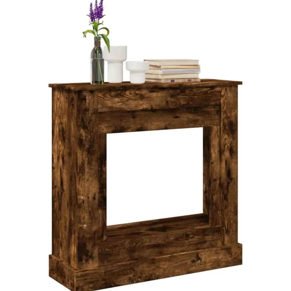 Accessoires Pour Cheminées & Poêles À Bois-vidaXL Cadre de cheminée chêne fumé 90x30x90 cm bois d'ingénierie Chêne fumé