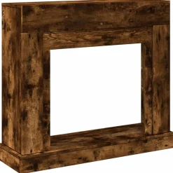 Accessoires Pour Cheminées & Poêles À Bois-vidaXL Cadre de cheminée chêne fumé 100x30x87,5 cm bois d'ingénierie Chêne fumé