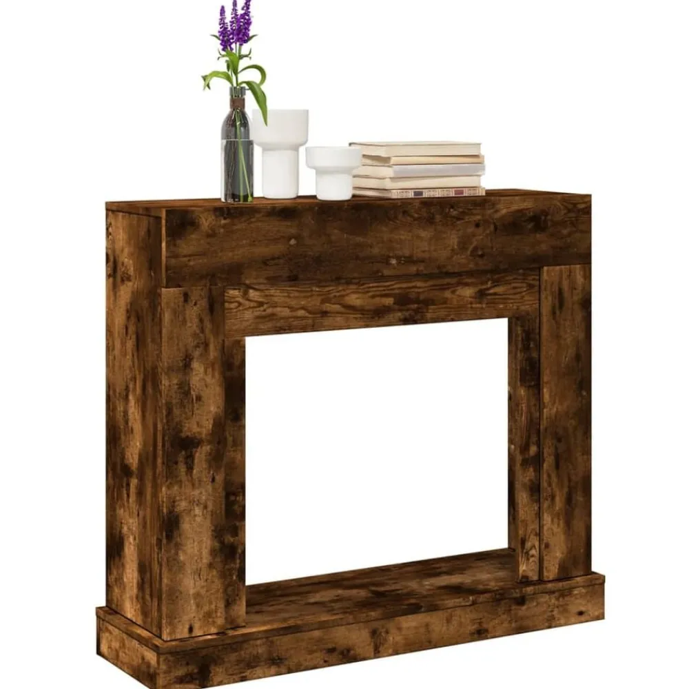 Accessoires Pour Cheminées & Poêles À Bois-vidaXL Cadre de cheminée chêne fumé 100x30x87,5 cm bois d'ingénierie Chêne fumé