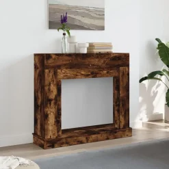 Accessoires Pour Cheminées & Poêles À Bois-vidaXL Cadre de cheminée chêne fumé 100x30x87,5 cm bois d'ingénierie Chêne fumé