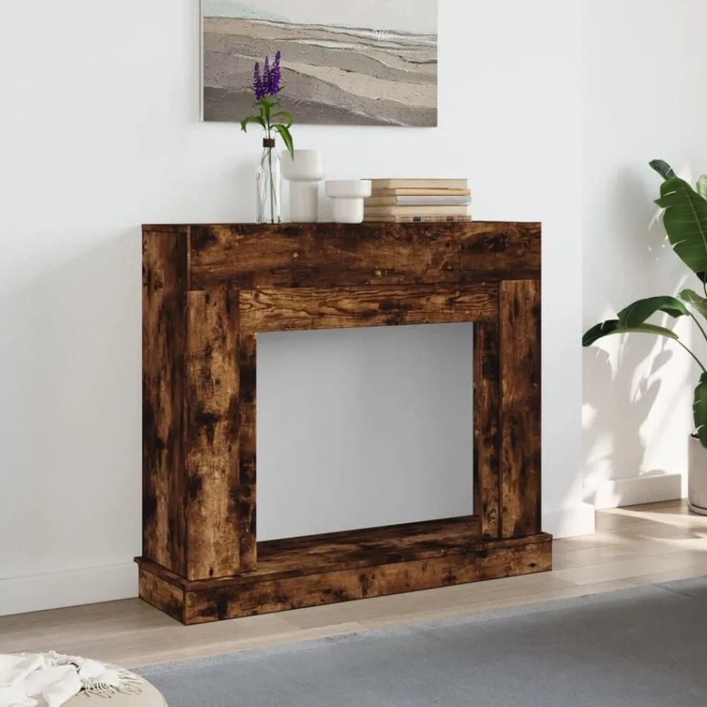 Accessoires Pour Cheminées & Poêles À Bois-vidaXL Cadre de cheminée chêne fumé 100x30x87,5 cm bois d'ingénierie Chêne fumé