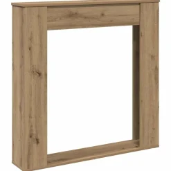 vidaXL Cadre de cheminée chêne artisanal 100x20x100 cm bois ingénierie