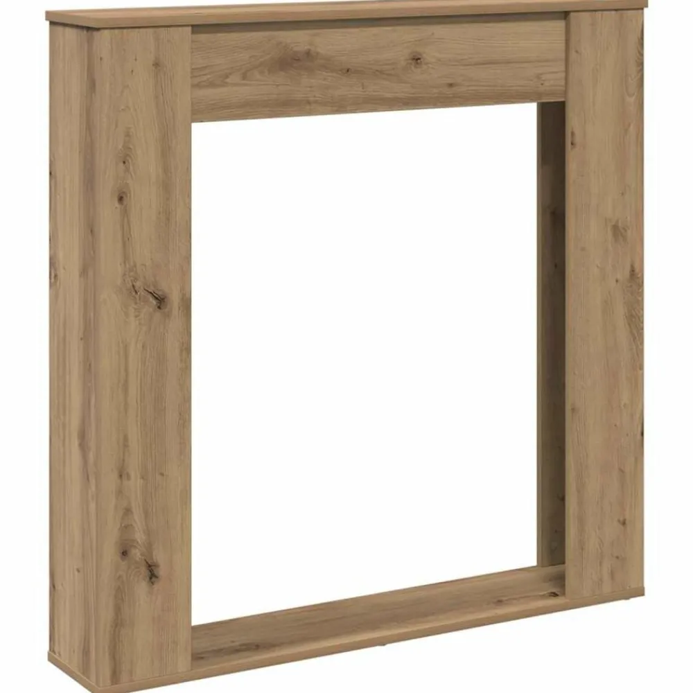 vidaXL Cadre de cheminée chêne artisanal 100x20x100 cm bois ingénierie