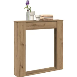 vidaXL Cadre de cheminée chêne artisanal 100x20x100 cm bois ingénierie