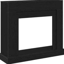 vidaXL Cadre de cheminée chêne noir 100x30x87,5 cm bois d'ingénierie