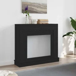 vidaXL Cadre de cheminée chêne noir 100x30x87,5 cm bois d'ingénierie