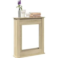 vidaXL Cadre de cheminée chêne sonoma 75x20x87,5 cm bois d'ingénierie