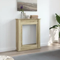 vidaXL Cadre de cheminée chêne sonoma 75x20x87,5 cm bois d'ingénierie