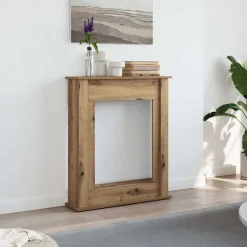Accessoires Pour Cheminées & Poêles À Bois-vidaXL Cadre de cheminée chêne artisanal 75x20x87,5 cm bois ingénierie ch&ecirc;ne artisanal