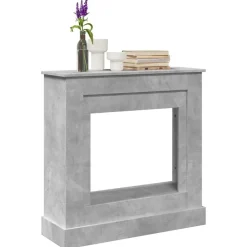 vidaXL Cadre de cheminée 90x30x90 cm bois d'ingénierie