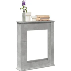 Accessoires Pour Cheminées & Poêles À Bois-vidaXL Cadre de cheminée 75x20x87,5 cm bois d'ingénierie Gris béton