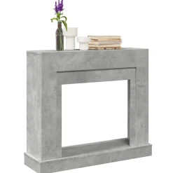 Accessoires Pour Cheminées & Poêles À Bois-vidaXL Cadre de cheminée 100x30x87,5 cm bois d'ingénierie Gris béton