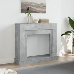 Accessoires Pour Cheminées & Poêles À Bois-vidaXL Cadre de cheminée 100x30x87,5 cm bois d'ingénierie Gris béton