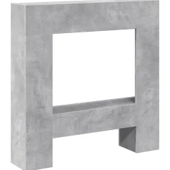 Accessoires Pour Cheminées & Poêles À Bois-vidaXL Cadre de cheminée 81x18x82 cm bois d'ingénierie Gris béton