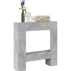 Accessoires Pour Cheminées & Poêles À Bois-vidaXL Cadre de cheminée 81x18x82 cm bois d'ingénierie Gris béton