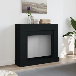 Accessoires Pour Cheminées & Poêles À Bois-vidaXL Cadre de cheminée 100x30x87,5 cm bois d'ingénierie Noir