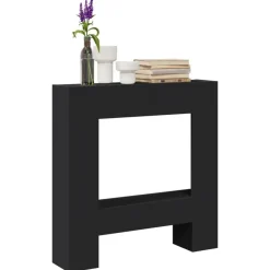 Accessoires Pour Cheminées & Poêles À Bois-vidaXL Cadre de cheminée 81x18x82 cm bois d'ingénierie Noir