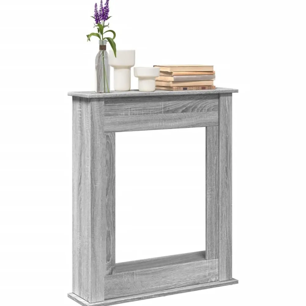 Accessoires Pour Cheminées & Poêles À Bois-vidaXL Cadre de cheminée 75x20x87,5 cm bois d'ingénierie Sonoma gris