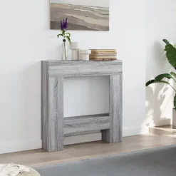 vidaXL Cadre de cheminée 81x18x82 cm bois d'ingénierie