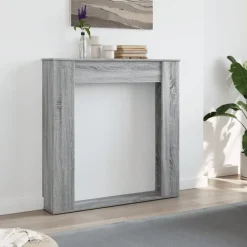 Accessoires Pour Cheminées & Poêles À Bois-vidaXL Cadre de cheminée 100x20x100 cm bois d'ingénierie Sonoma gris