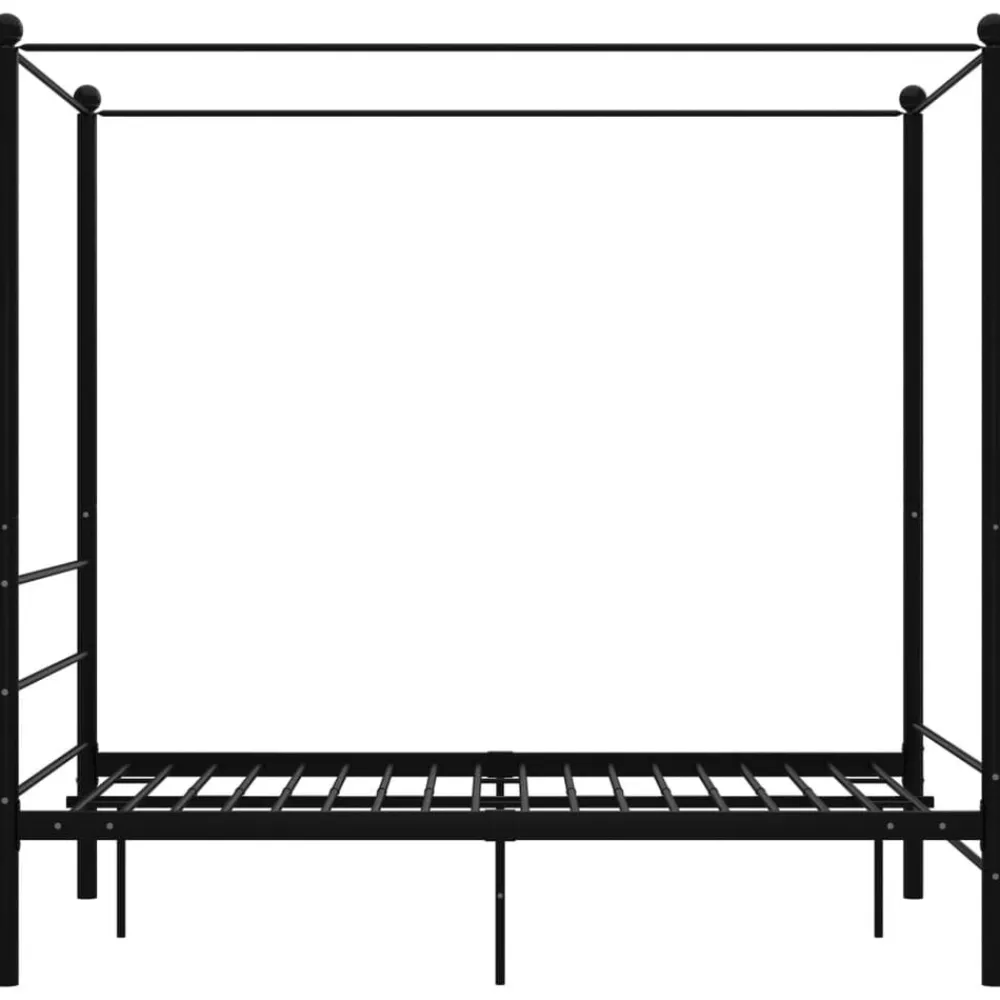 vidaXL Cadre de lit à baldaquin sans matelas métal 120x200 cm