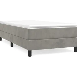 Lits & Accessoires-vidaXL Cadre de lit à lattes 80x200 cm velours Gris clair
