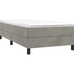 Lits & Accessoires-vidaXL Cadre de lit à lattes 80x200 cm velours Gris clair
