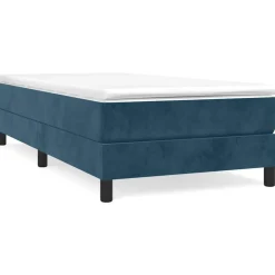 Lits & Accessoires-vidaXL Cadre de lit à lattes 80x200 cm velours Bleu foncé