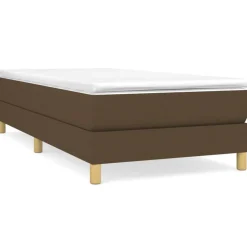 Lits & Accessoires-vidaXL Cadre de lit à lattes 80x200 cm tissu Marron foncé