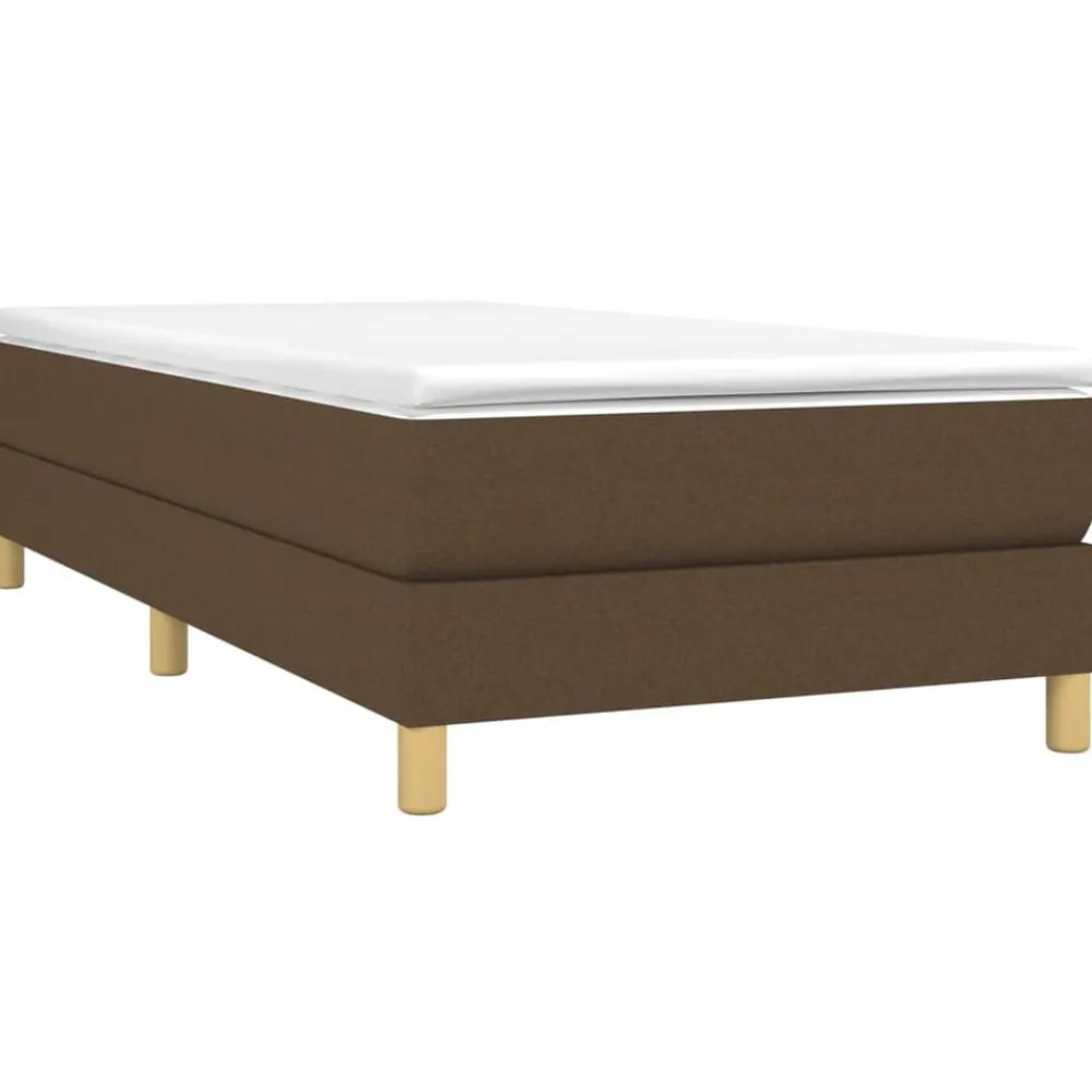 Lits & Accessoires-vidaXL Cadre de lit à lattes 80x200 cm tissu Marron foncé
