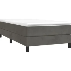 Lits & Accessoires-vidaXL Cadre de lit à lattes 80x200 cm velours Gris foncé