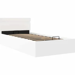 vidaXL Cadre de lit à rangement hydraulique sans matelas avec LED